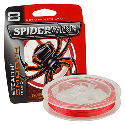 Spiderwire Filo da Pesca Stealth Smooth 8 Red 0.35 mm 150 m Trecciato PE Dyneema Mare Spinning Surfcasting Carpfishing von Spiderwire