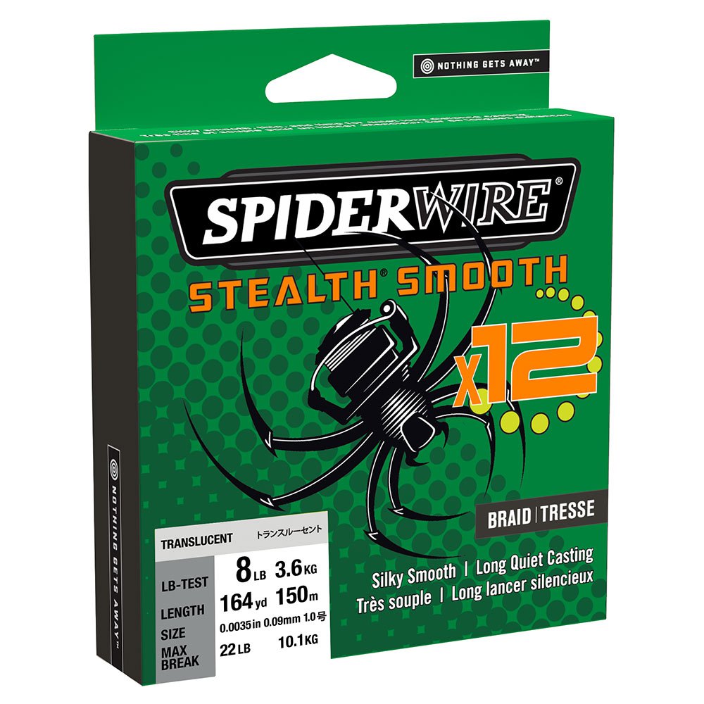 Spiderwire Stealth Smooth 12 Braid 2000 M Durchsichtig 0.050 mm von Spiderwire