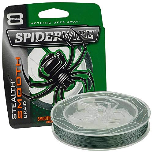 SPIDERWIRE 2020 Stealth Smooth 8 geflochtene Schnur, 300 m. (Moosgrün, 0,29 mm/26,4 kg/58 lb) von Spiderwire