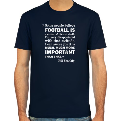 SpielRaum T-Shirt Bill Shankly ::: Farbauswahl: schwarz, Oliv, Navy oder deepred ::: Größen: S-XXL ::: Fußball-Kult von SpielRaum