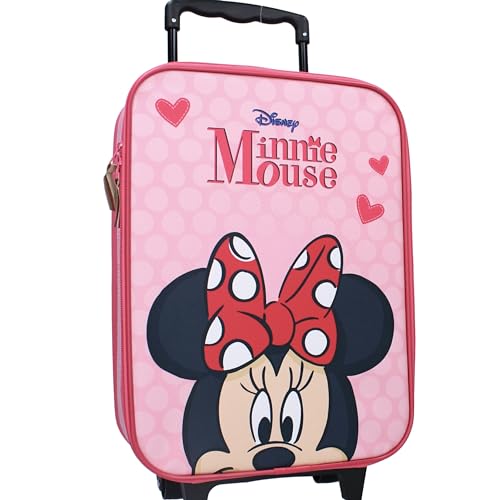 Disney Minnie Mouse Trolley Koffer 12 L Kindertrolley Mädchen Handgepäck Kinder Kinderkoffer Pink Minni Maus von Spielwaren Klee