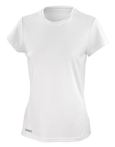 Spiro Damen Quick Dry Super Soft Short Sleeve T-Shirt, weiß, XL von Result