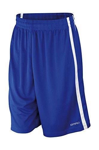 Spiro Herren-Basketball-Shorts, schnelltrocknend, Blau (Royal/Weiß), Gr. 3XL von Spiro
