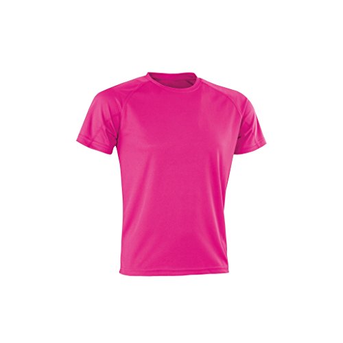 Spiro Herren Performance Aircool T-Shirt XX-Small Flo Pink von Spiro