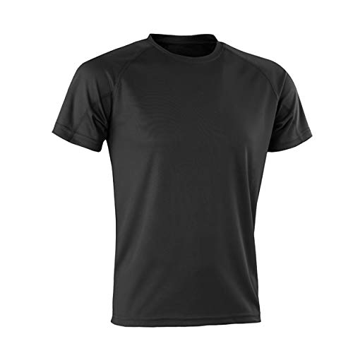 Spiro Herren Performance Aircool T-Shirt XX-Small Schwarz von Spiro