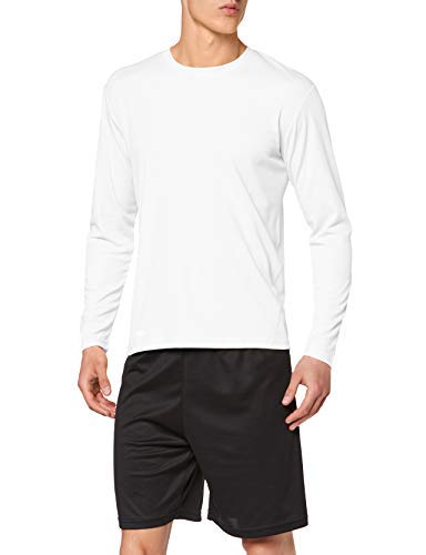 Spiro Herren Quick Dry Performance Langarm T-Shirt, Weiß, Small von Result