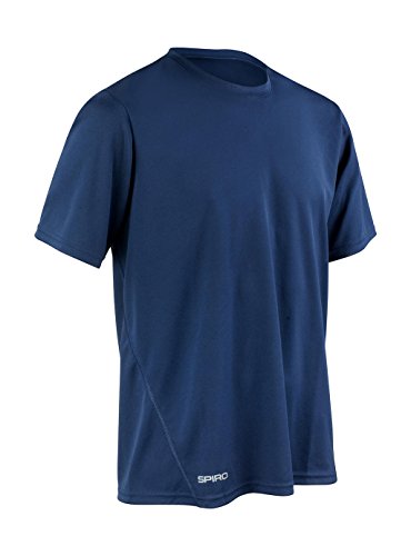 Spiro Schnell trocknendes, wasserdichtes, kurzärmeliges T-Shirt für Herren. XL Navy von Result