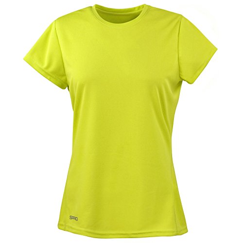 Spiro Sport-T-Shirt für Damen, Kurzarm, Basis-Shirt Gr. S, lindgrün von Spiro