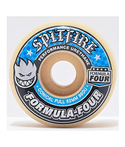 Spitfire Wheels Formula Four Conical F4 99a Skateboard Pack 4 Stück (Deep White Blue, 52 mm) von Spitfire