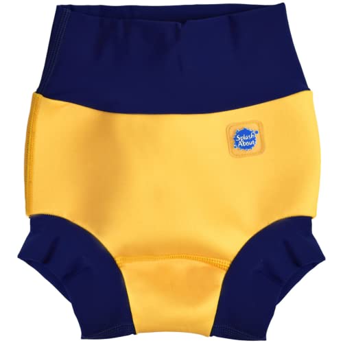 Splash About Happy Nappy Schwimmwindel, Gelb & Navy, 0-3 monate von Splash About