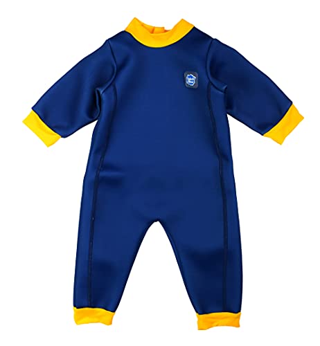 Splash About Warm In One Baby Erwärmen Wetsuit, Navy & Yellow, 12-24 monate von Splash About