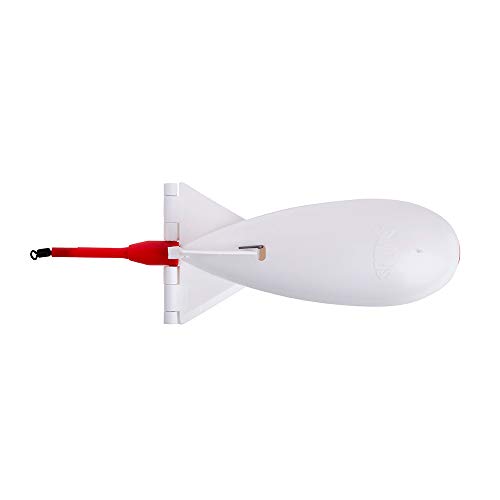 Spomb Mini White 11,5x4,3cm Futterrakete zum Karpfenangeln & Friedfischangeln, Spodrocket zum Anfüttern, Spod Rakete zum Angeln von Spomb