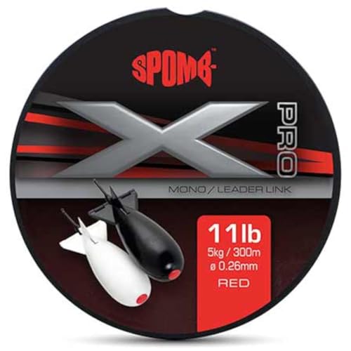 Spomb X Pro Mono 0.26mm 11lb Red - 300m Monofilschnur, Angelschnur, Hauptschnur zum Karpfenangeln von Spomb