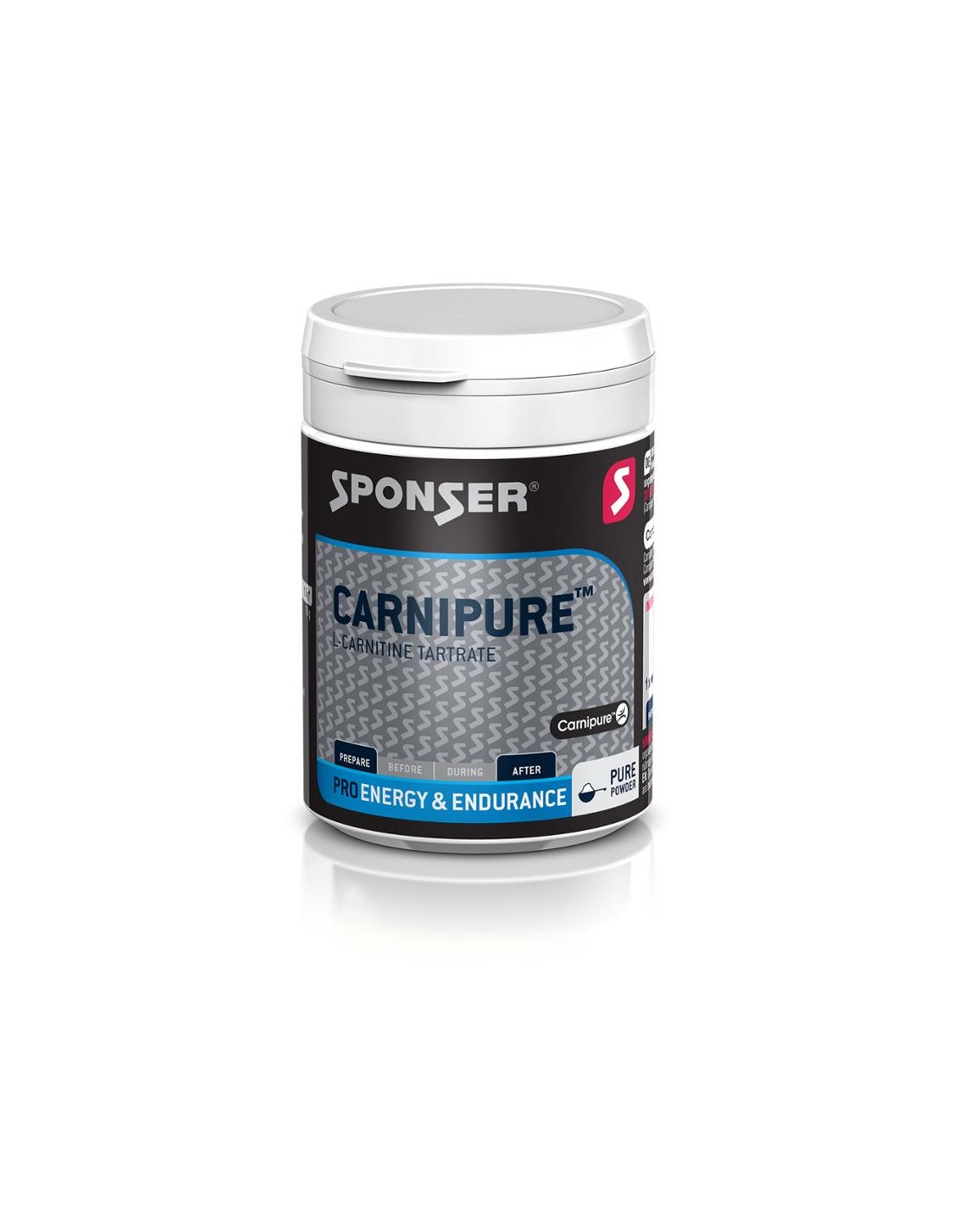 Sponser Carnipure 100% Neutral, 150 g Dose, Pulver Konsistenz - Pulver, Geschmack - Neutral, Einnahmeempfehlung - vor/nach Training, von Sponser