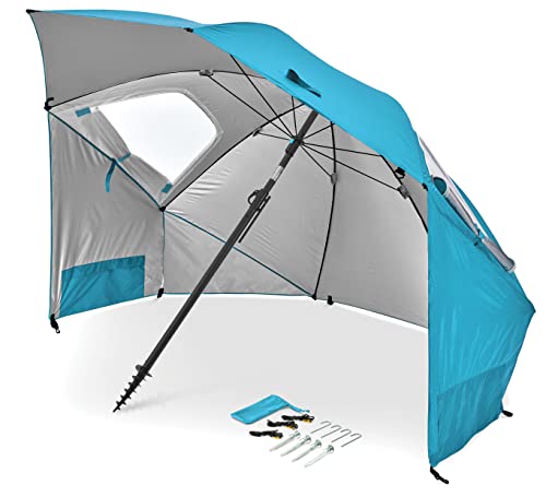 Sport-Brella Premiere XL UPF 50+ Schirmschutz für Sonnen- und Regenschutz (2,9 m), Aqua von Sport-Brella
