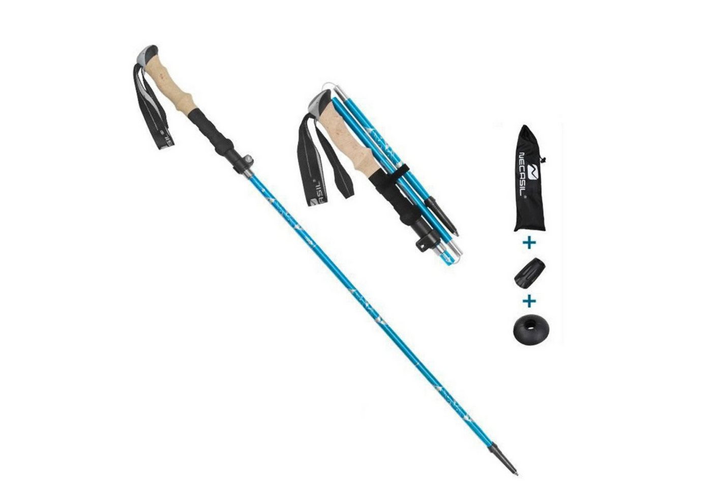 Sport-Knight® Wanderstöcke Trekkingstock Wanderstock faltbar 33–125 cm, aus Aluminium von Sport-Knight®