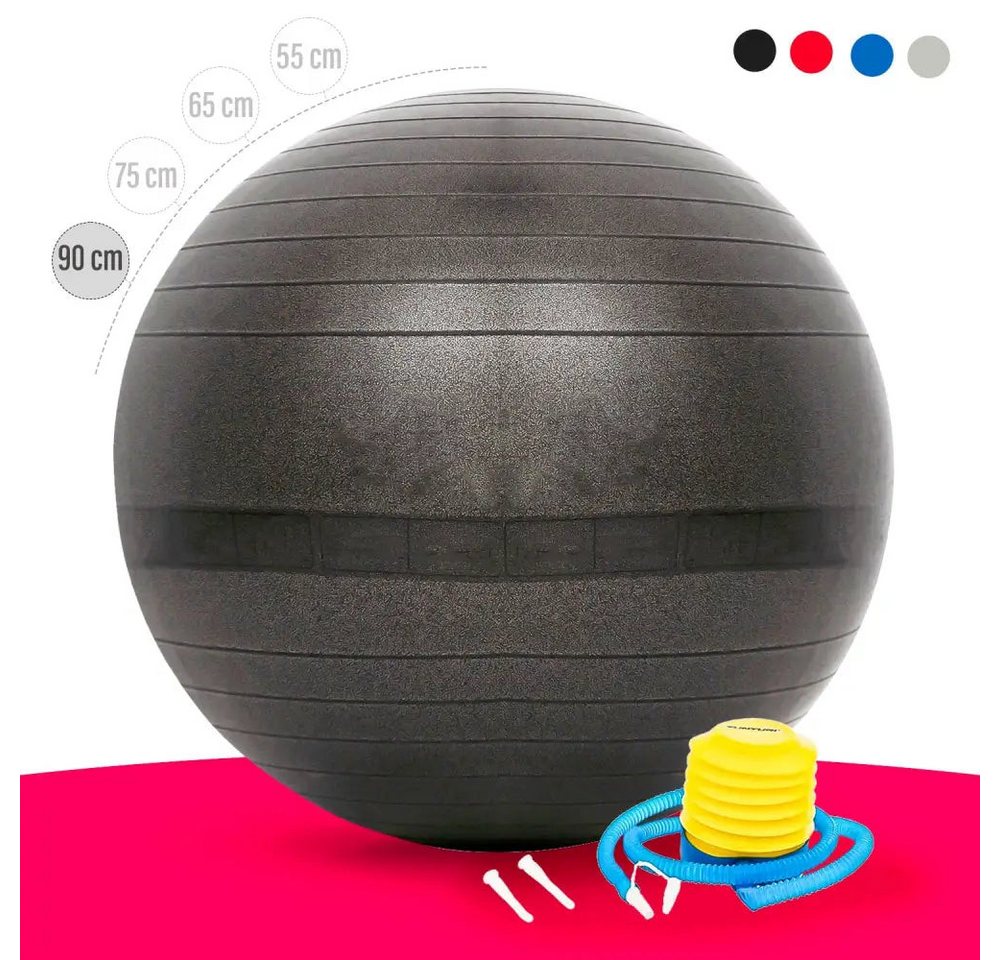Sport-Knight® Yogaball Gymnastik-Ball, besonders strapazierfähig und belastbar, Pumpe von Sport-Knight®