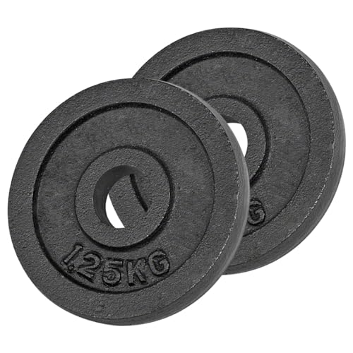 Hantelscheibe aus Gußeisen, Hantel, Gewichte, 2x Stück: 1,25 kg von Sport-Tec