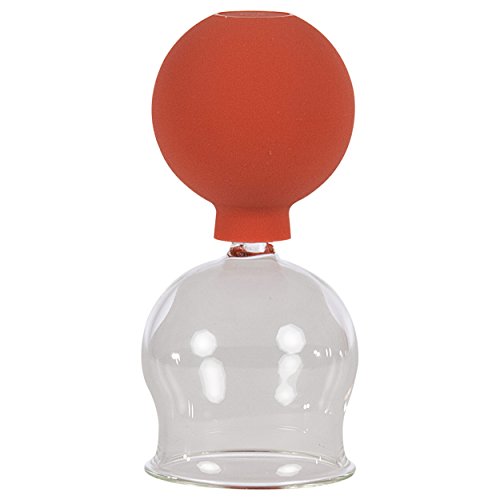 SPORTTEC Schröpfglas mit Ball 5,5 cm, Schröpfgläser mit Saugball, medizinisch Schröpfen von Sport-Tec