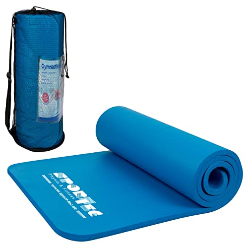 Meteor Yogamatte Fitnessmatte Gymnastikmatte Sportmatte Blau 180x60x0,5 cm 