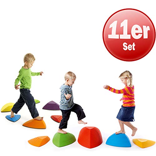 Sport-Tec Hügelkuppen-Set, Balance Spiel, Balancierspiel, Kinder, Kindergarten, 11-tlg. von Sport-Tec