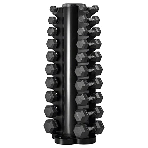 Sport-Tec Kurzhantel-Turm-Set mit 10 Paar Hex Hanteln, 1-10 kg, LxBxH 51x51x123 cm von Sport-Tec