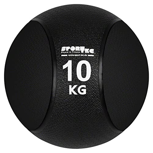 Sport-Tec Medizinball Gewichtsball Trainingsball ø 28 cm, 10 kg, schwarz von Sport-Tec