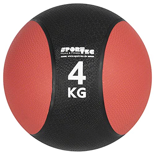 Sport-Tec Medizinball Gewichtsball Trainingsball ø 23 cm, 4 kg, rot von Sport-Tec