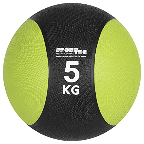 Sport-Tec Medizinball Gewichtsball Trainingsball ø 23 cm, 5 kg, Limone von Sport-Tec