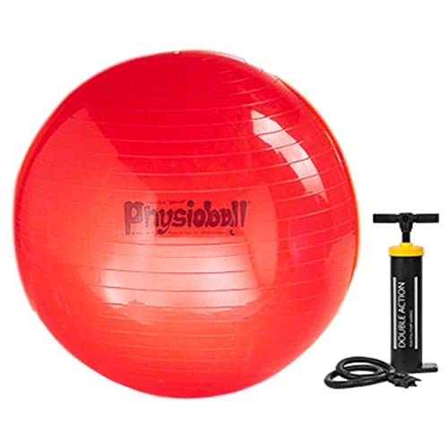 Sport-Tec PEZZI Gymnastikball Set, ø 95 cm, rot, inkl. Power Pump, Sitzball von Sport-Tec