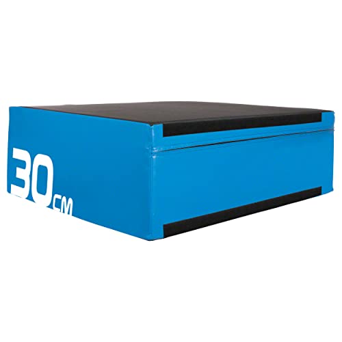 Sport-Tec Sprungtrainer Soft Plyo Box, 30 cm, stapelbar, blau von Sport-Tec