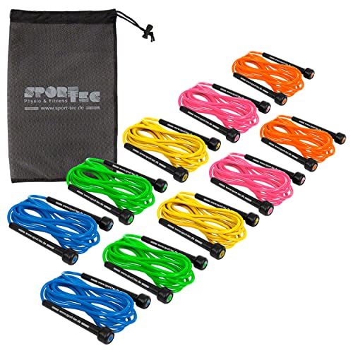 Springseil Speed Rope-Set, verstellbar, 300 cm, 10 Stück, inkl. Aufbewahrungsbeutel von Sport-Tec