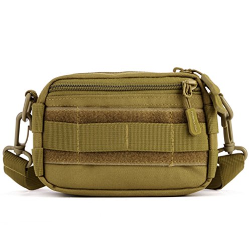 Protector Plus Taktische Tasche Militär Beutel MOLLE Outdoor Casual Kurier Tasche Taille Gürtel Pack (Braun) von Sport Tent