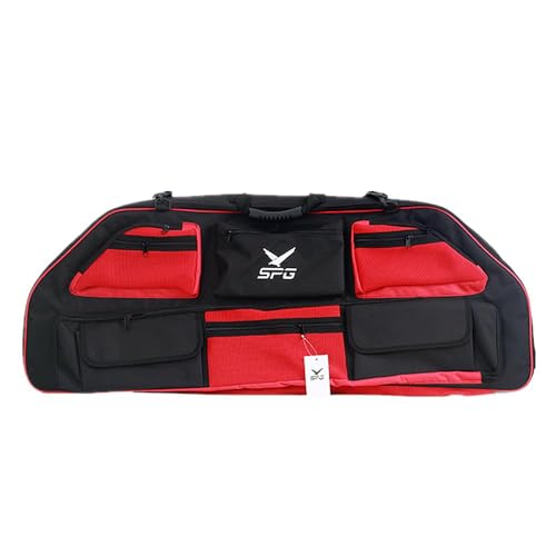 Sport Tent Compoundbogen Tasche Bogentasche Gepolsterte Tragetasche Pfeilrohrhalter Umhängetasche mit Pfeiltasche Reisetasche für Bogenschießausrüstung Rot von Sport Tent