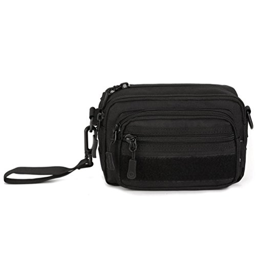 Sport Tent-Taktische Hüfttaschen MOLLE Beutel Gürteltasche Outdoor Messenger Bag Military Multifunktionstasche (Schwarz) von Sport Tent