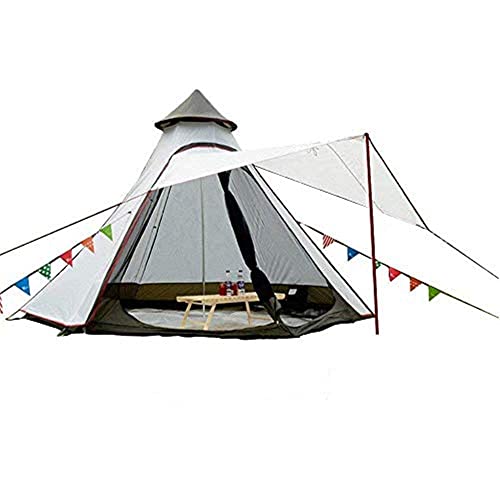 Sport Tent wasserdichte Campingzelt Familienzelt Tipi Zelt Outdoor Doppelschichten Teepee 3.1M / 10ft Pyramidenzelt Indianzelt mit festen Groundsheet Weiß von Sport Tent