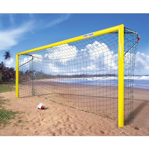 Beachsoccer-Tornetz | Passend für Beach-Soccer-Tor 5,49x2,21 m | Einfache Befestigung, besonders robust | 80 cm Oben, 150 cm unten | Leinenstärke 4 mm | Quadratische Maschen 12 cm von Sport-Thieme
