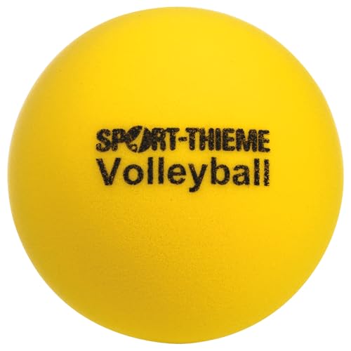 Sport-Thieme Soft Volleyball | Zeitlupeneffekt | Sehr gut springend | Für alle Ballsportarten geeignet | Offenporiger Schaumstoff | Farbe: Gelb | Gewicht: 280 g | Durchmesser: 210 mm von Sport-Thieme