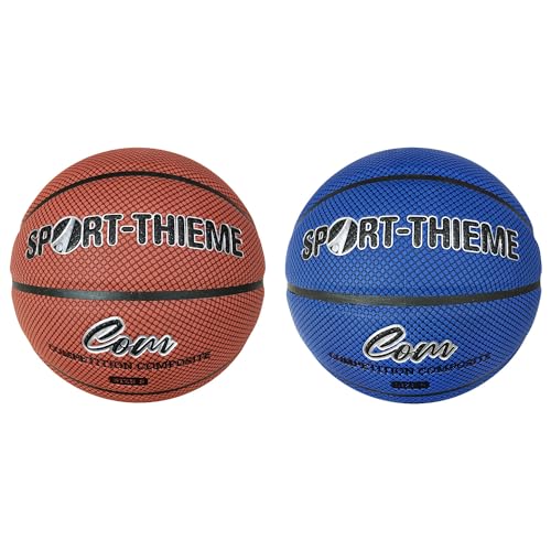 Sport-Thieme Basketball Com | Trainingsball | Strukturierte Diamant-Struktur-Oberfläche für bessere Griffigkeit | Kunstleder | Butyl-Gummi-Blase Größen von Sport-Thieme