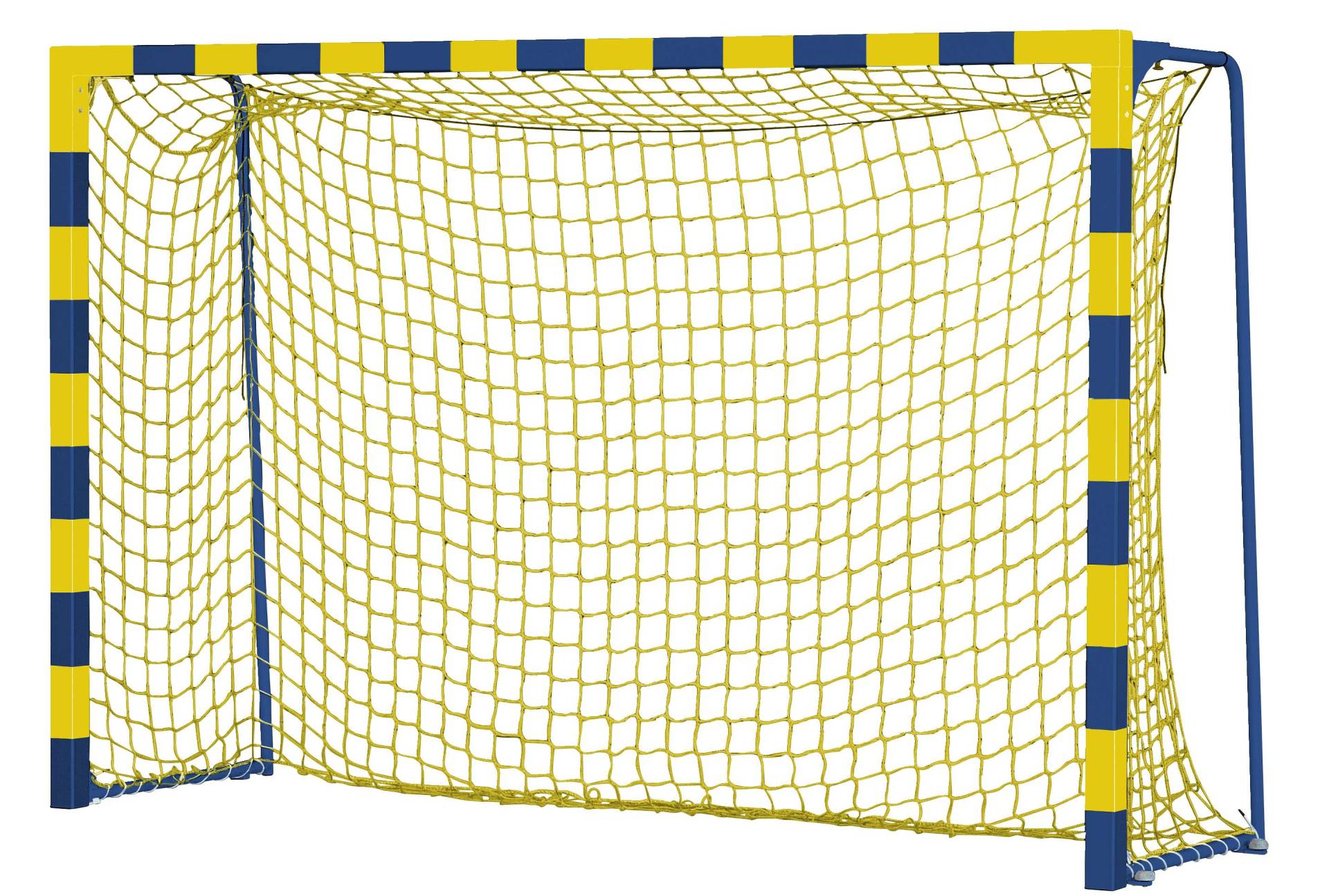 Sport-Thieme Handballtor „Colour“ mit fest stehenden Netzbügeln, Gelb-Blau, IHF, Tortiefe 1,25 m von Sport-Thieme