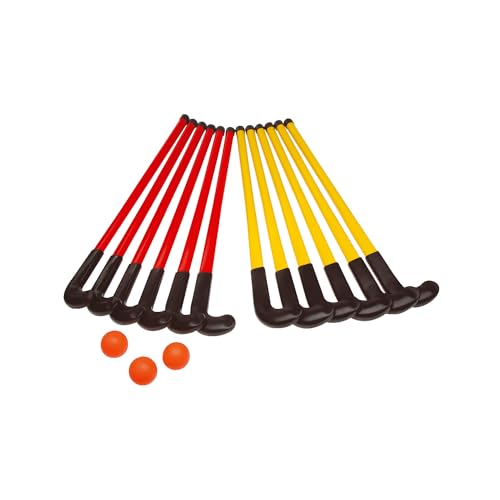 Sport-Thieme Hockeyschläger-Set School | Hinterlässt Keine Streifen, elastisch, bruchsicher | 89 cm Schlägerlänge | Schule/Verein | Hallenhockey | Universal-Kelle | Polyethylen von Sport-Thieme