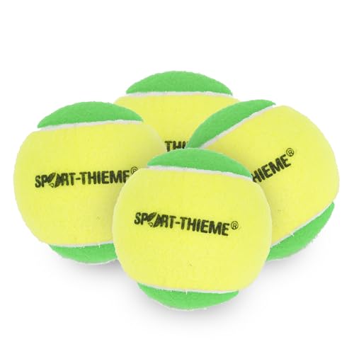 Sport-Thieme Methodik-Tennisbälle Soft Fun | Play & Stay Stufe 1 | 25% Leichter & langsamer | Druck reduziert | Gelb-Grün | ø 6,5 cm | Gewicht 56,5 g | Acrylfilz und Gummi von Sport-Thieme
