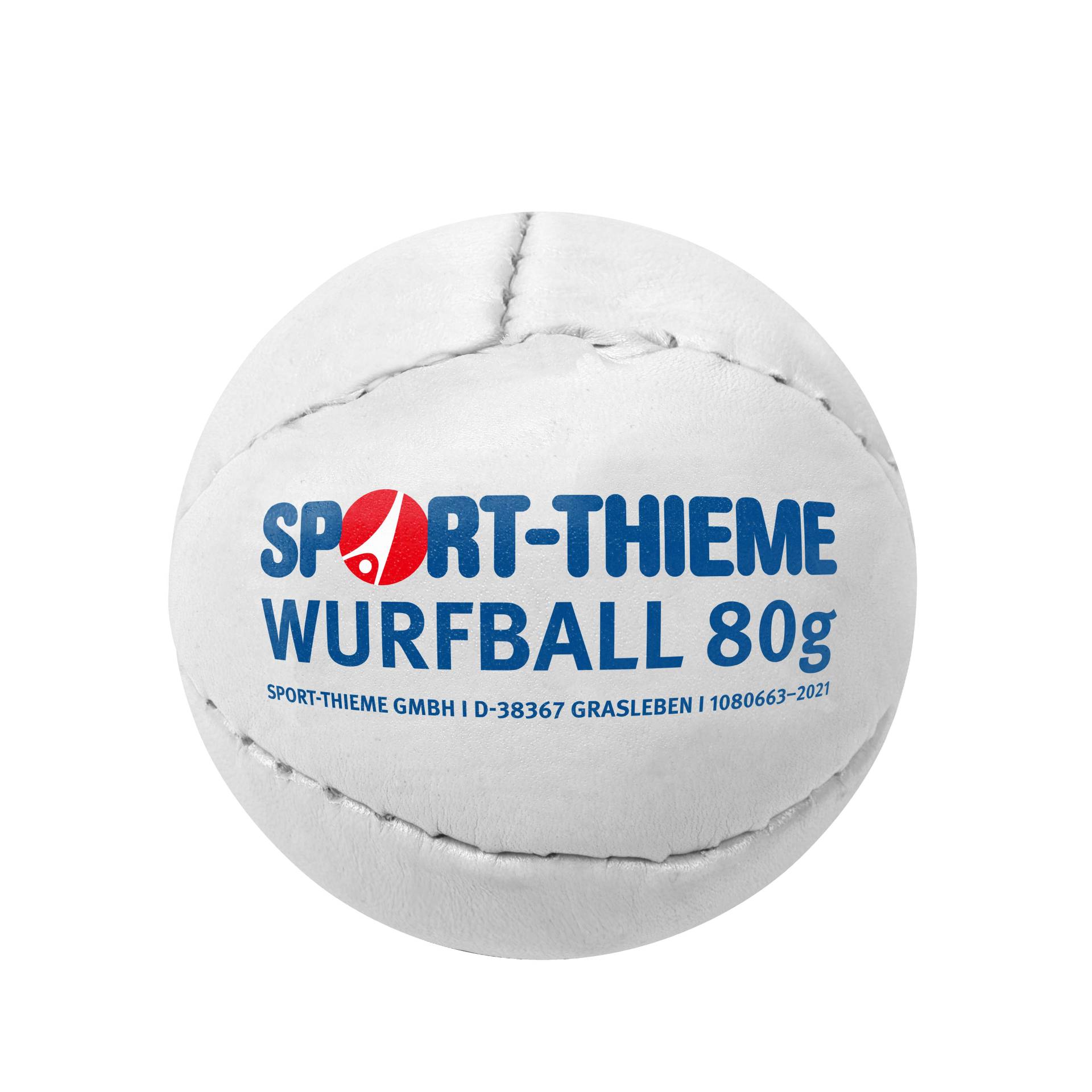 Sport-Thieme Wurfball "Leder 80", Weiß von Sport-Thieme