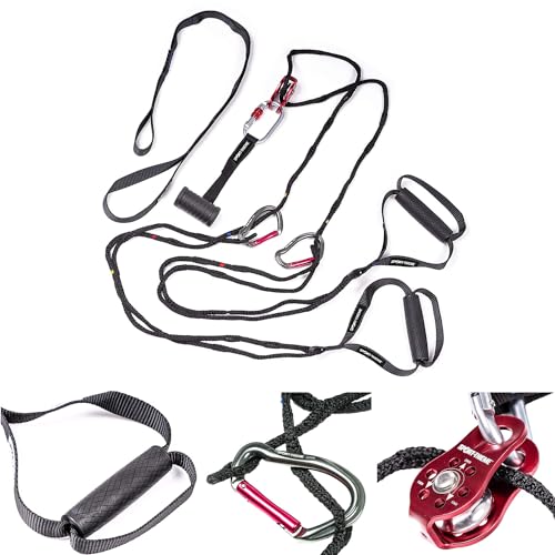 Sport-Thieme Schlingentrainer Switch | Sling Trainer mit Umlenkrolle | Variierbare Seillänge | Türanker + Schlinge + Aufbewahrungsbeutel | Markenqualität von Sport-Thieme