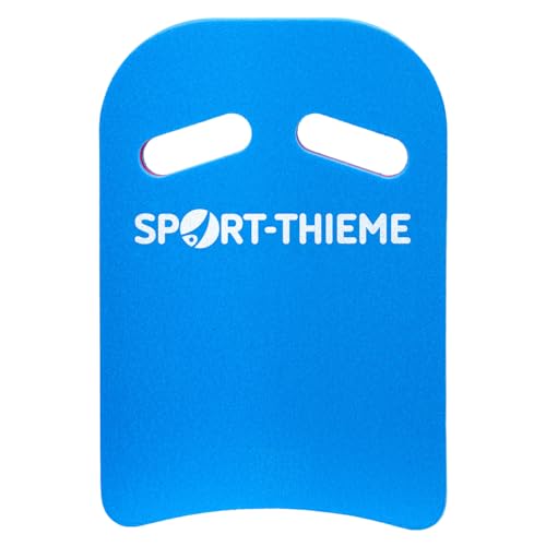 Sport-Thieme Schwimmbrett Kick mit Griffen | Kickboard, Schwimmhilfe, Schwimmtraining für Erwachsene u. Kinder | Extra starker 3-lagiger PE-Schaum | 45x32x4 cm | 100 g | Blau-Rot von Sport-Thieme