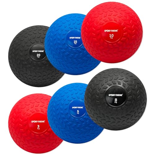 Sport-Thieme Slam-Ball | Gewichtsball, Smash- Battleball mit Stahl-Sand Füllung u. strukturierter Gummi-Oberfläche | In 6 Varianten: 3-20 kg | Ø 23-28 cm von Sport-Thieme
