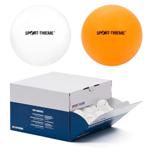 Sport-Thieme Tischtennisball | 1-Star 40+ | 144 Trainingsbälle | In Weiß oder Gelb | Ohne Zelluloid | Praktischer Karton von Sport-Thieme