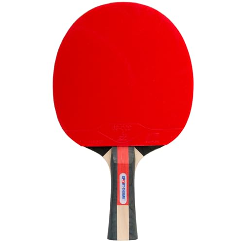 Sport-Thieme Tischtennisschläger Competition Smart | ITTF-Zertifiziert | Allround-Schläger| Konkaver Griff | 2,2 mm Schwamm | Smart Grip | Mikado-Belag | Holz | 165 g | 25,8x15,2x1 cm von Sport-Thieme