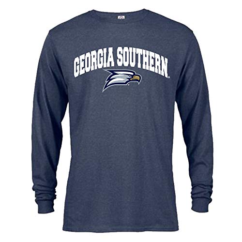 Georgia Southern Eagles Classic Arch Maskottchen Basic Collegiate Langarm T-Shirt Denim Heather Large von Sport Your Gear