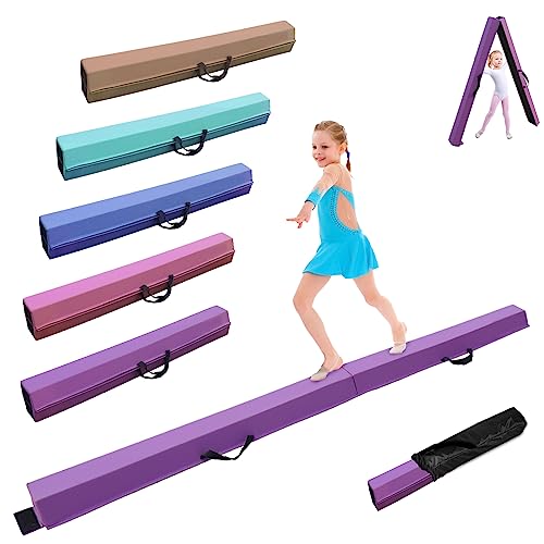 SportBob schwebebalken Kinder Schwebebalken klappbar Balken Gymnastik 270cm PU Leder schwebebalken für zuhause balancierbalken Balance Beam Training Beam für Kinder, Fitness/Training/Turnen von SportBob